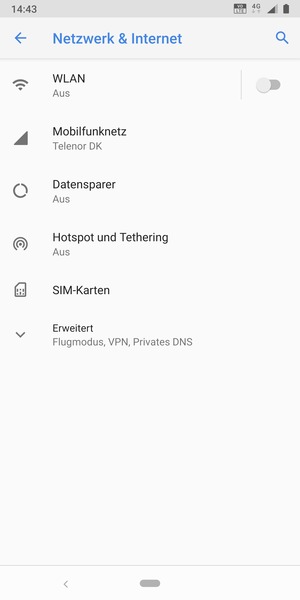 Wählen Sie Hotspot und Tethering