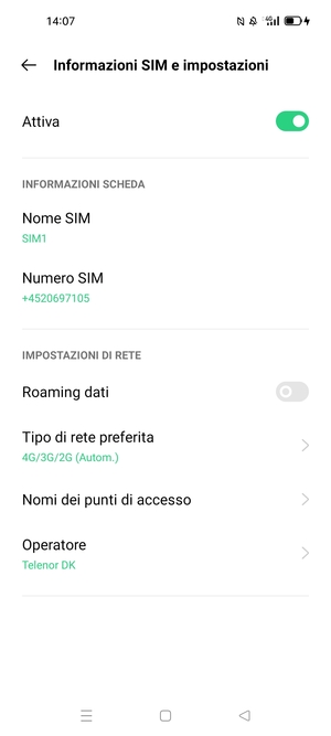 Seleziona Nomi dei punto di accesso