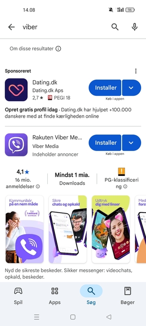 Vælg appen
