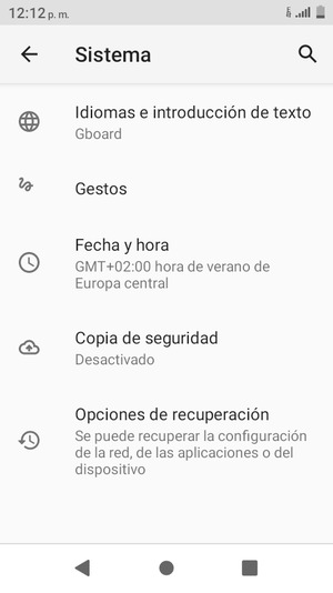 Seleccione Copia de seguridad