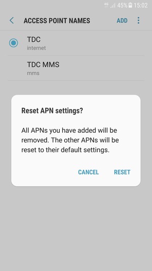 Select RESET