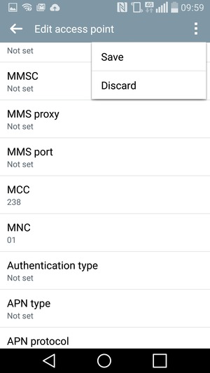 Select the Menu button and select Save
