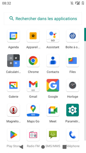 Sélectionnez Paramètres
