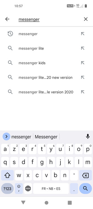 Saisissez le nom de l'appli et sélectionnez Rechercher
