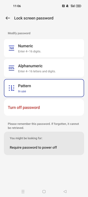 Your phone is now secure with a screen lock