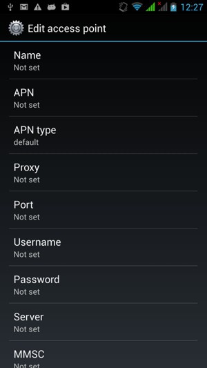Enter Internet information