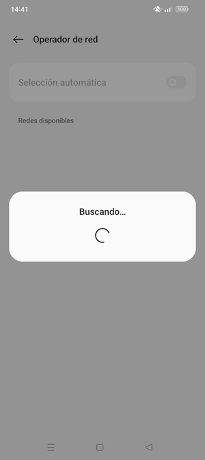 Espere a que la búsqueda termine