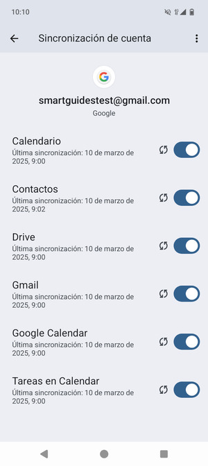 Asegúrese de haber seleccionado Contactos