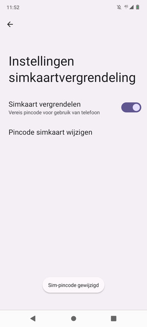 Uw Sim-pincode is gewijzigd
