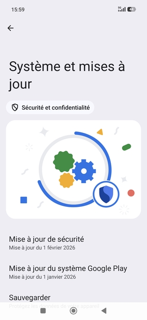 Sélectionnez Mise à jour du système Google Play