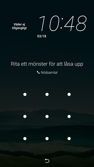 Din telefon är nu säkrad med ett skärmlås.