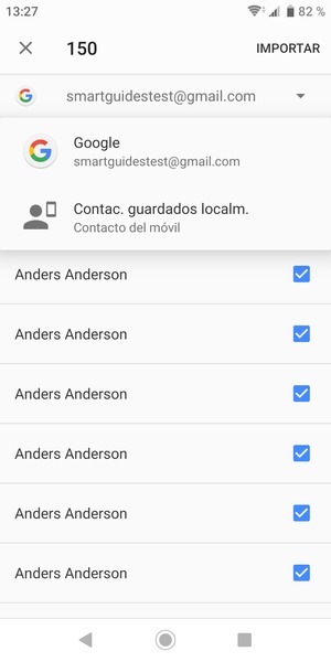 Seleccione su cuenta Google