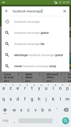 Saisissez le nom de l'appli et sélectionnez Rechercher