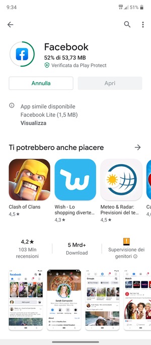 Attendi il completamento del processo di installazione