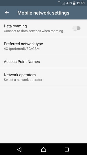 Select Access Point Names
