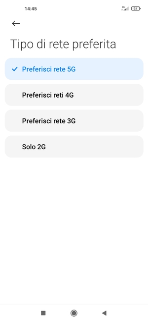 Seleziona la tua opzione preferita