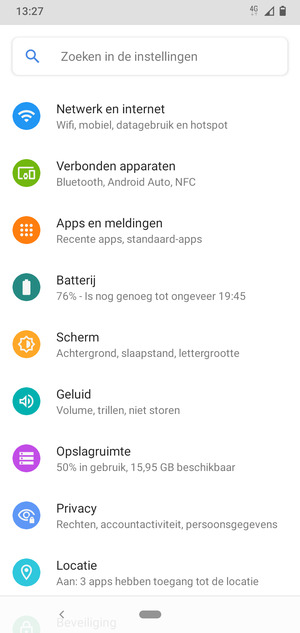 Selecteer Netwerk en internet