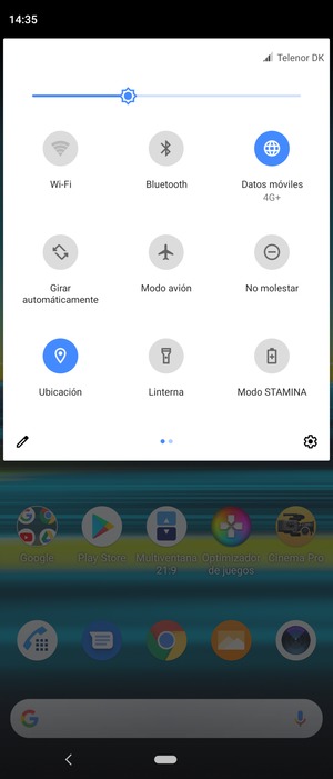 Desactive Ubicación