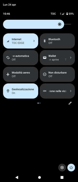 Regola la luminosità al livello desiderato