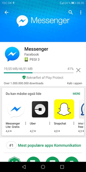 Afvent at installeringen er afsluttet