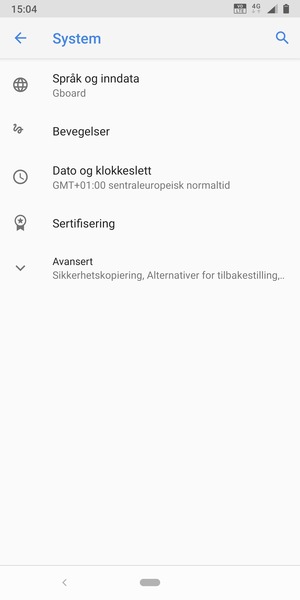 Velg Avansert