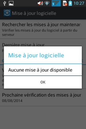 Si votre téléphone est à jour, sélectionnez OK