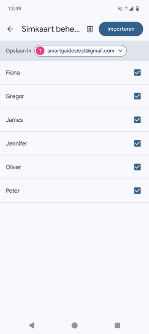 Selecteer Importeren