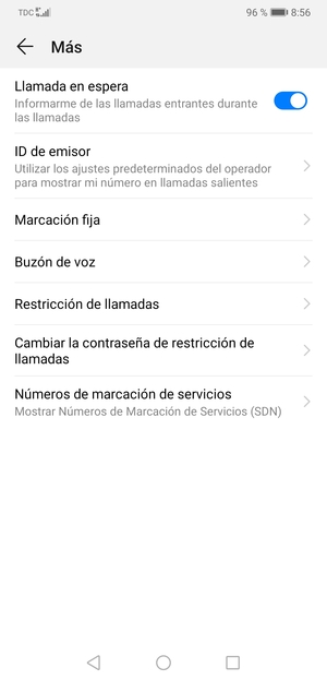 Seleccione Buzón de voz