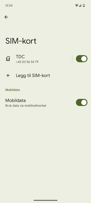 Velg Legg til SIM-kort