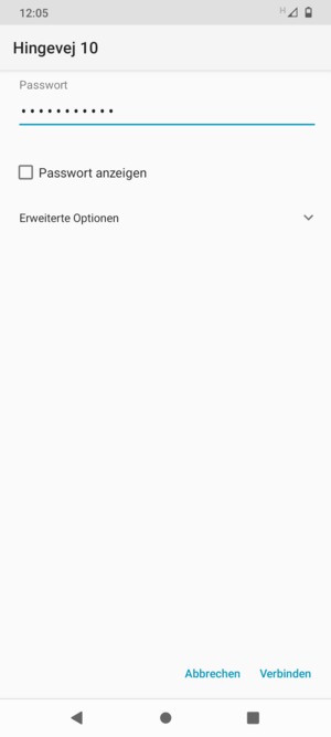 Geben Sie das WLAN-Passwort ein und wählen Sie Verbinden
