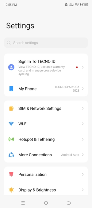 Select Hotspot & Tethering