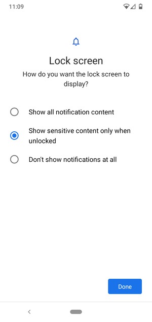 Select your preferred option and select Done