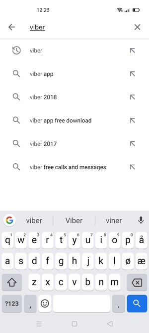Skriv inn applikasjonsnavnet og velg Søk