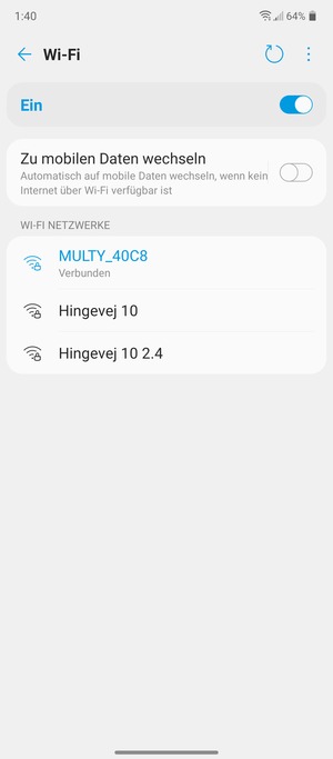 Sie sind nun mit dem WLAN-Netzwerk verbunden