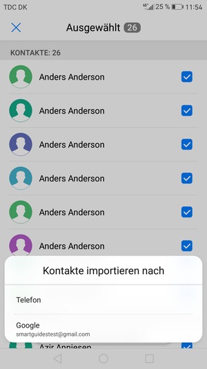 Wählen Sie Ihr Google Konto