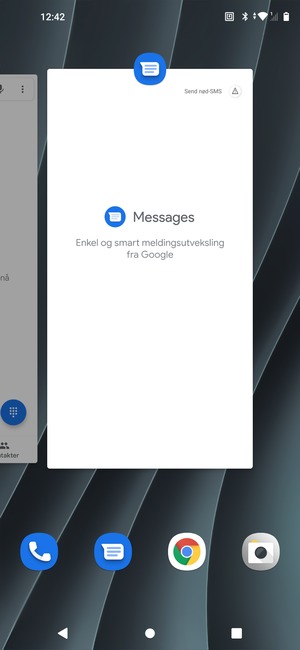 Dra apper opp for å lukke dem. Dette vil spare batteri.