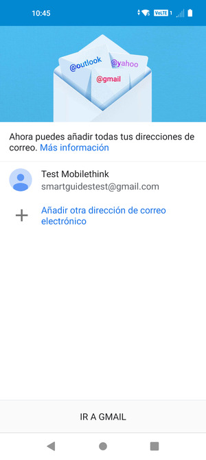 Seleccione IR A GMAIL
