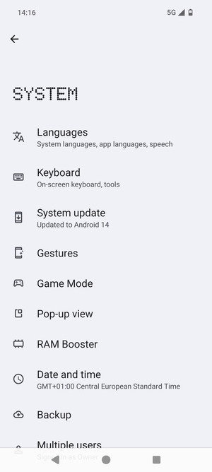 Select System update