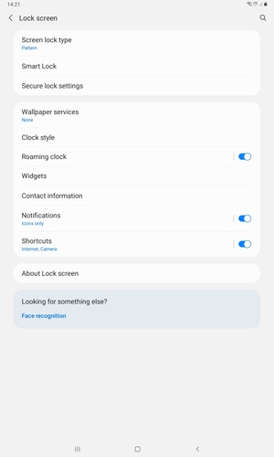 Your tablet is now secure with a screen lock