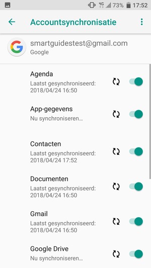 Uw gegevens worden gesynchroniseerd