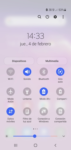 Active Modo ahorro de energía