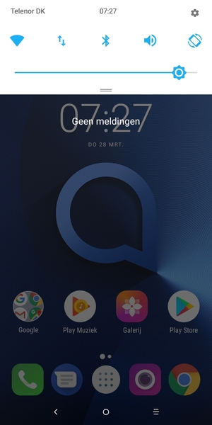 Schuif naar beneden in het bovenste menu opnieuw
