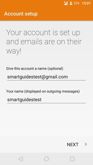 Give your account a name and enter your name. Select NEXT