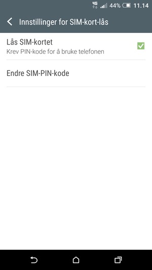 Velg Endre SIM-PIN-kode