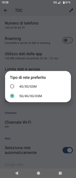 Seleziona la tua opzione preferita