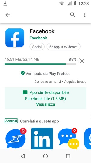 Attendi il completamento del processo di installazione