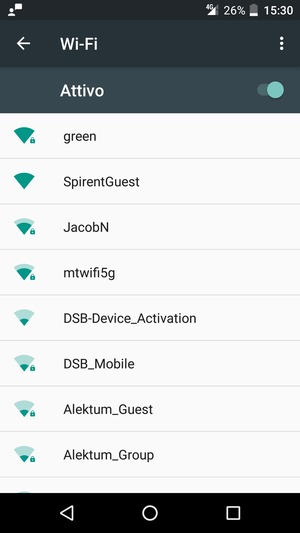 Seleziona la rete wireless a cui desideri connetterti