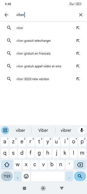 Saisissez le nom de l'appli et sélectionnez Rechercher