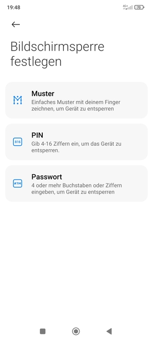 Wählen Sie Muster