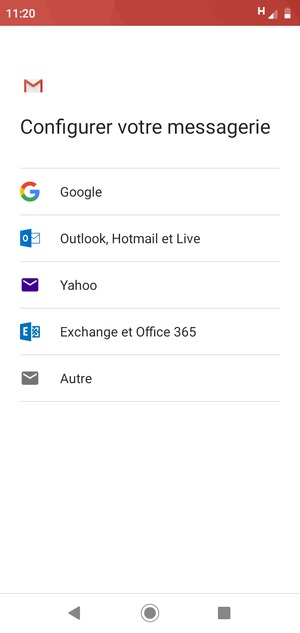 Sélectionnez Google